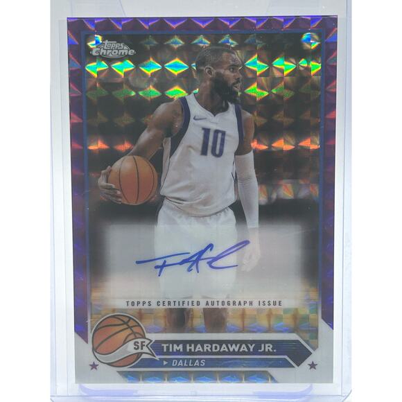 Topps Other - 2023-24 Topps Chrome Tim Hardaway Jr Purple Geometric Auto Dallas Mavericks